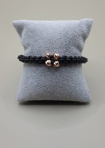 hakiki deri Çelik taşlardan oluşan Erkek Biker Bileklik - Görsel 5