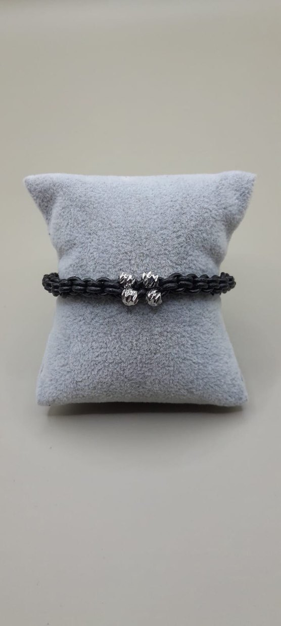 hakiki deri ve Çelik taşlardan oluşan Erkek Bileklik - Görsel 4