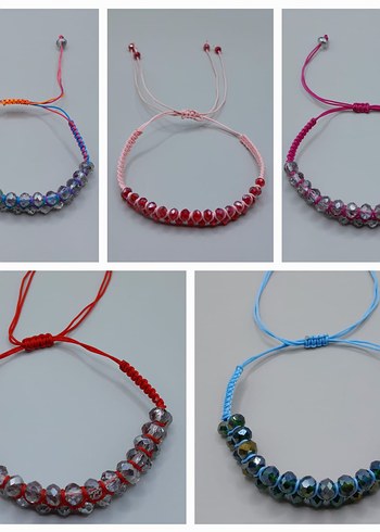 kristal taşlı Bohem Parti Bilekliği - Görsel 10