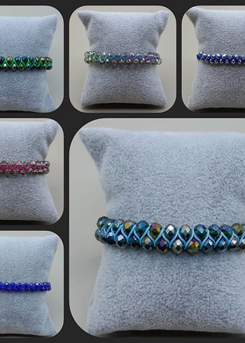 kristal taşlı Bohem Parti Bilekliği - Görsel 6