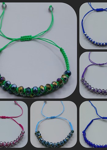 kristal taşlı Bohem Parti Bilekliği - Görsel 12