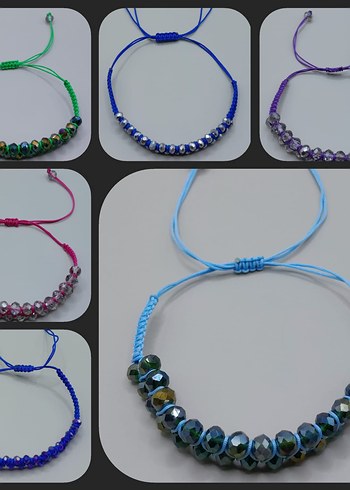 kristal taşlı Bohem Parti Bilekliği - Görsel 13