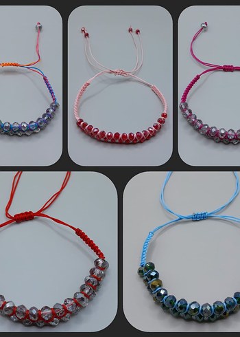 kristal taşlı Bohem Parti Bilekliği - Görsel 15