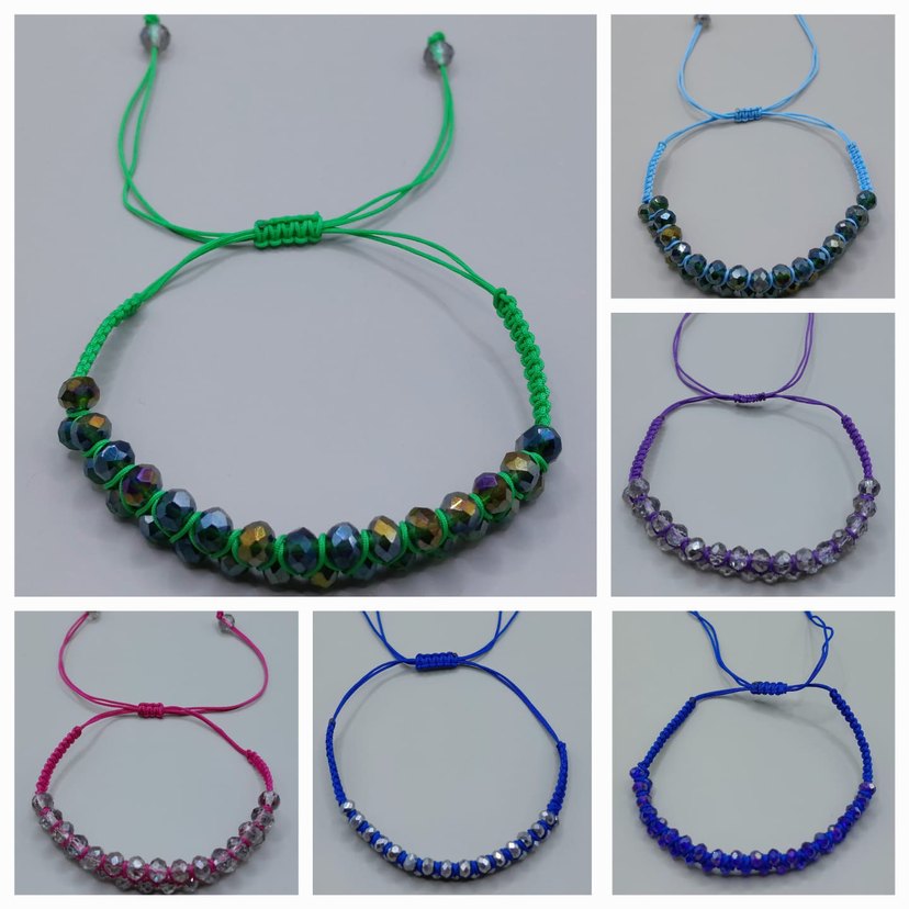 kristal taşlı Bohem Parti Bilekliği - Görsel 5