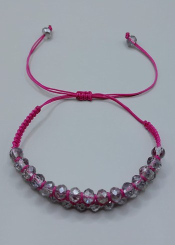 kristal taşlı el yapımı Makrome bileklik - Görsel 2