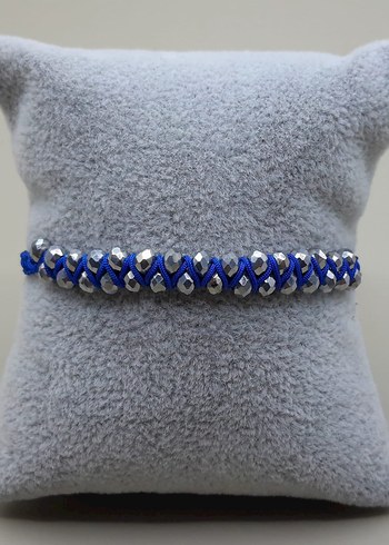 kristal taşlardan oluşan el yapımı Makrome bileklik - Görsel 3