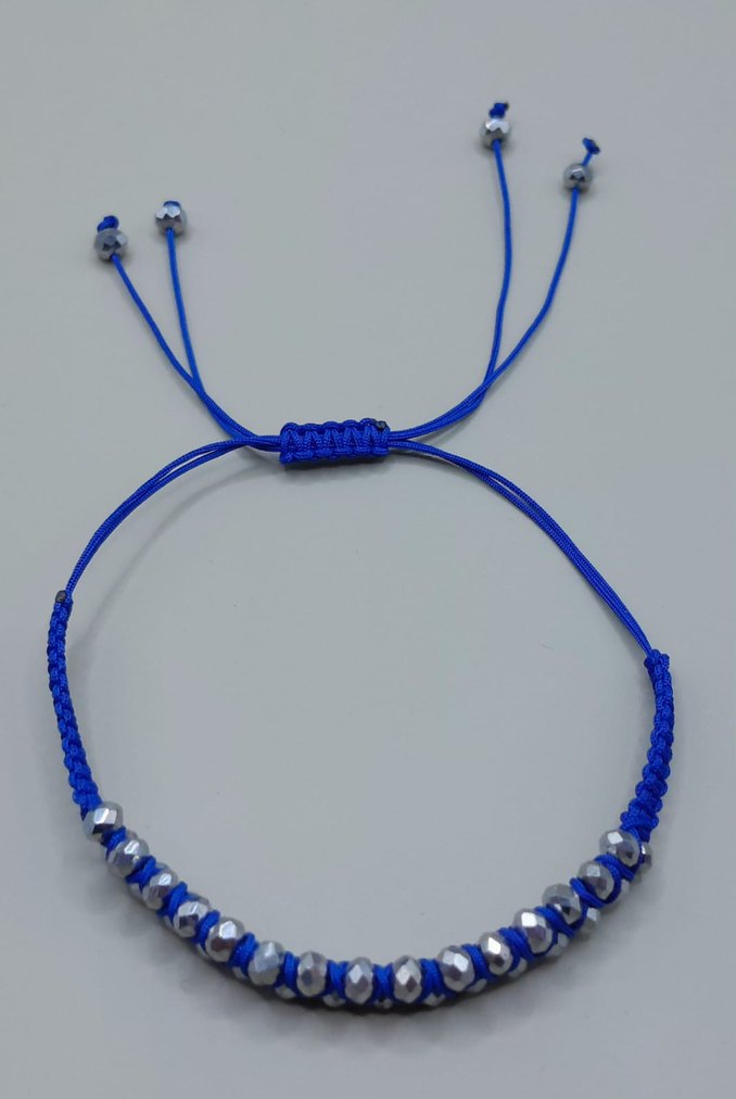 kristal taşlardan oluşan el yapımı Makrome bileklik - Görsel 2