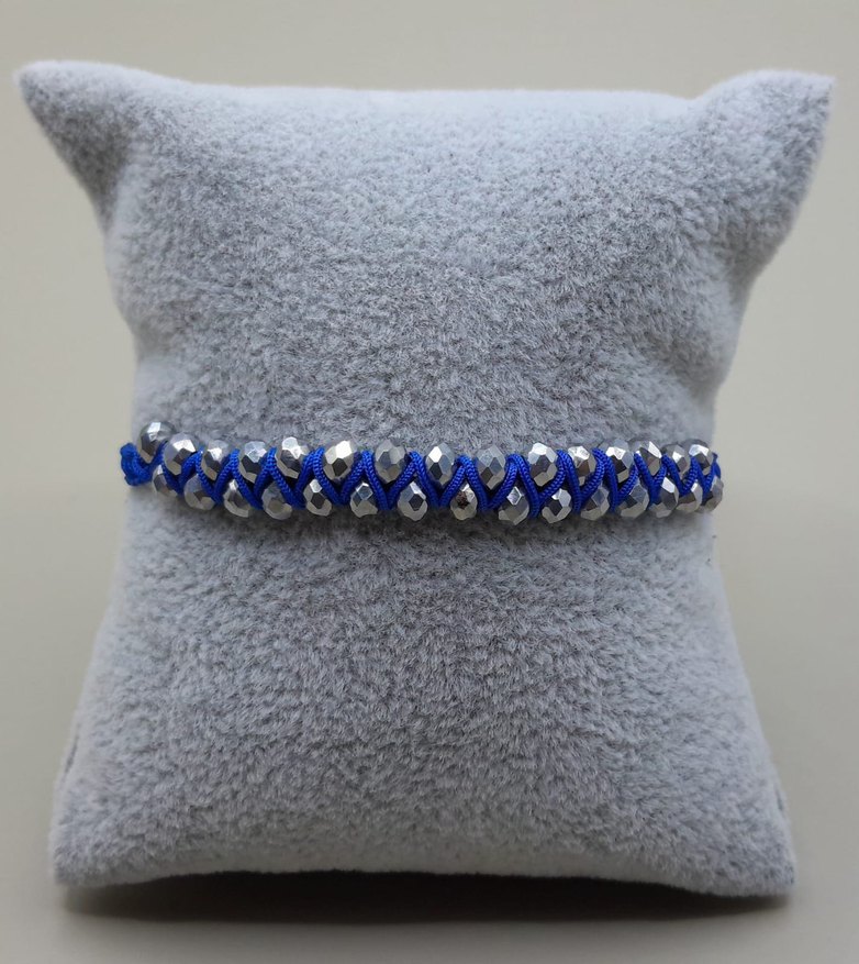 kristal taşlardan oluşan el yapımı Makrome bileklik - Görsel 3