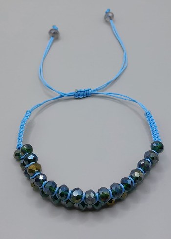 kristal taşlı el yapımı makrome Bileklik - Görsel 2