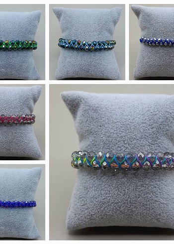 kristal taşlı el yapımı makrome Bileklik - Görsel 5