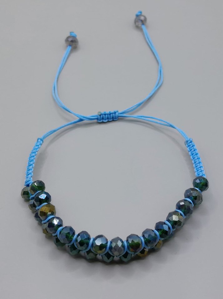 kristal taşlı el yapımı makrome Bileklik - Görsel 2