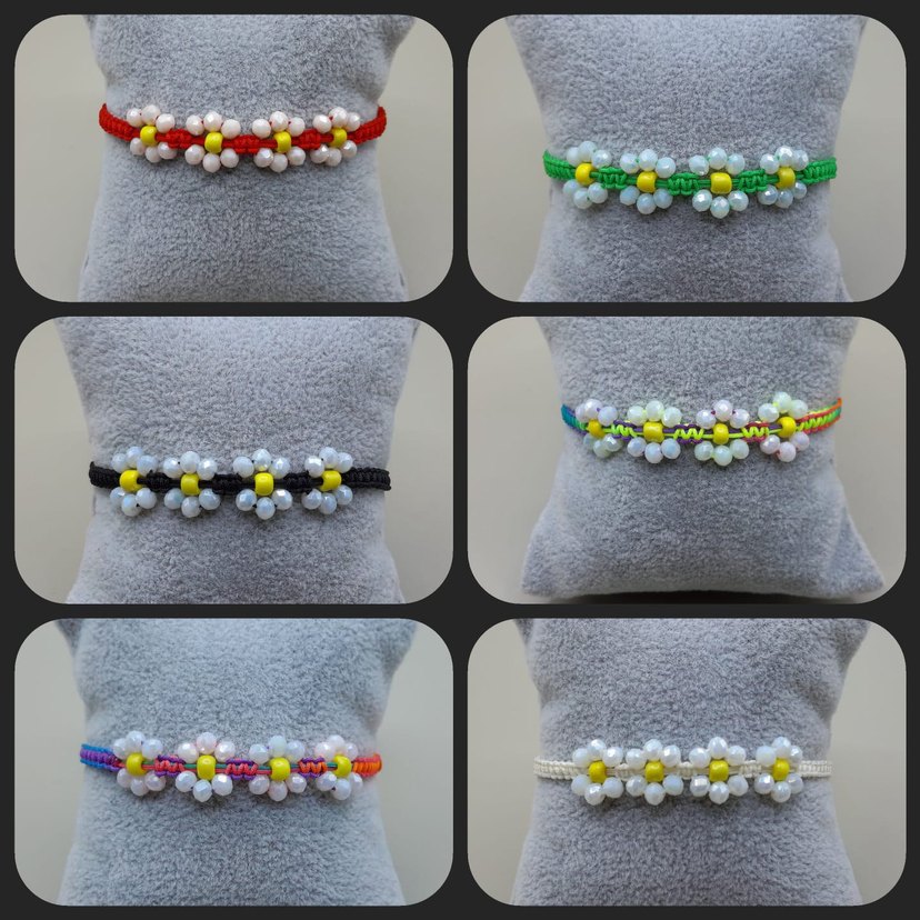 kristal taşlı el yapımı makrome Bileklik - Görsel 4