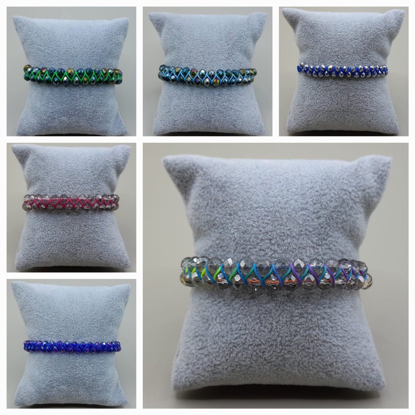 kristal taşlı el yapımı makrome Bileklik - Görsel 5