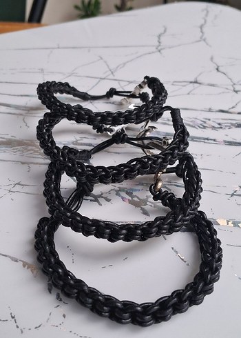 hakiki deri unisex bilekliği - Görsel 5