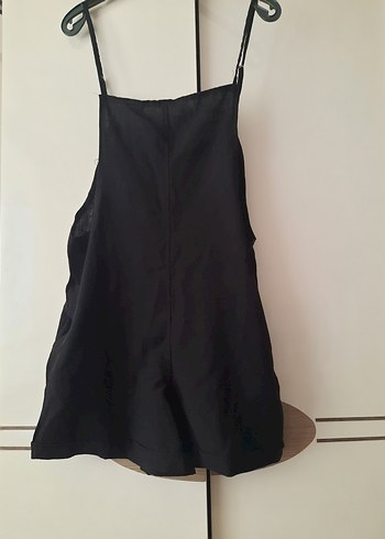 Siyah Pamuklu Rahat Mini Tulum - Görsel 2