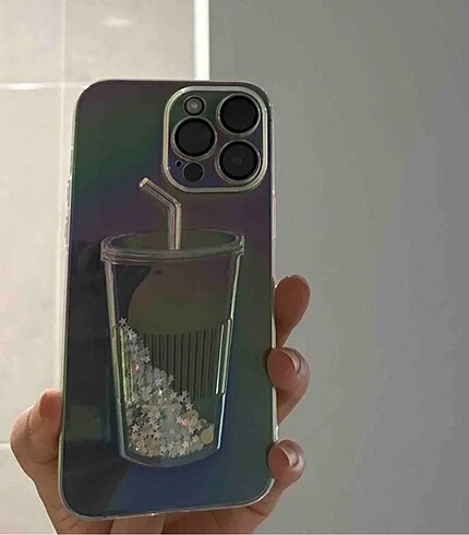 Apple 14 pro max sulu kabartmalı hologram kılıf