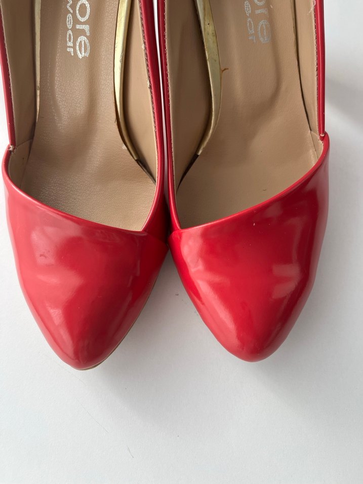 Pembe Rugan Stiletto Kadın Topuklu Ayakkabı - Görsel 4