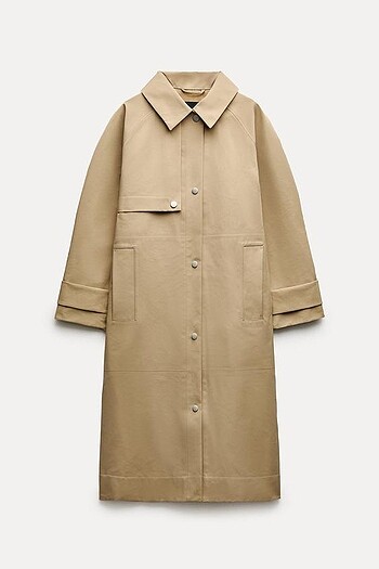 s Beden camel Renk Zara ZW collection trençkot