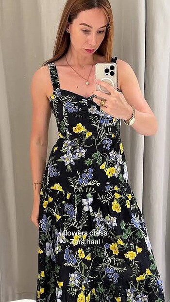 m Beden Zara ZW collection fisto işlemeli elbise