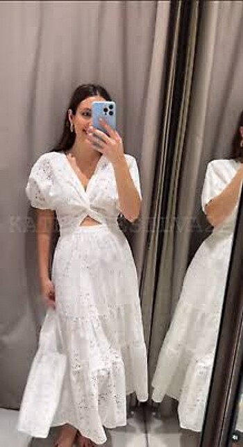 Zara Zara ZW collection fisto işlemeli elbise