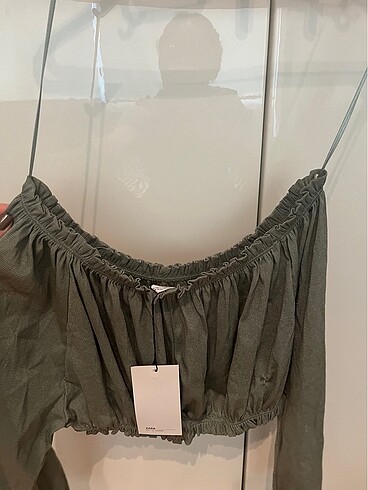 s Beden yeşil Renk Zara crop top