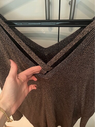36 Beden Topshop marka parıltılı gunik bluz.