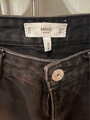 38 Beden gri Renk Mango mom jean pantolon