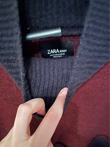 m Beden Zara blok renkli panço !