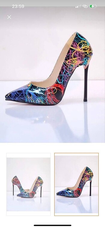 Diğer Çizgili Stiletto