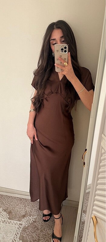 Zara Zara saten elbise