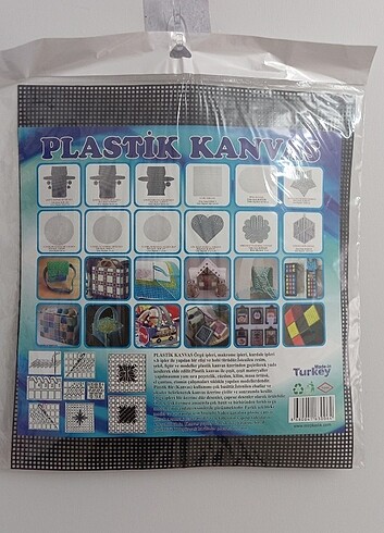 Sıfır paketinde Plastik kanvas elişi malzemesi