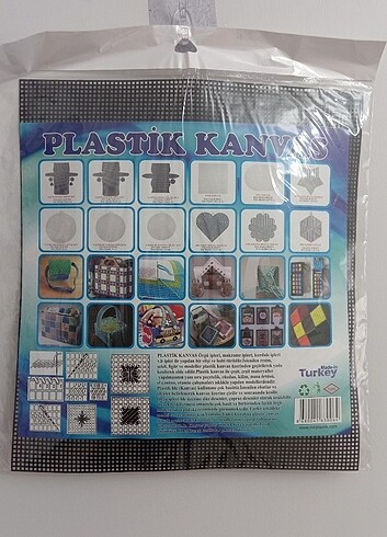  Beden çeşitli Renk Sıfır paketinde Plastik kanvas elişi malzemesi