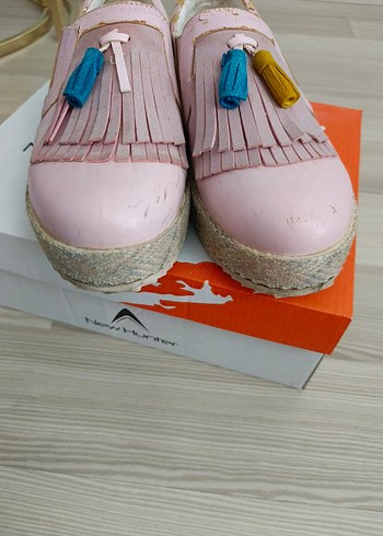 Vicco 36 no Püsküllü Pembe Dolgu Topuklu Espadril