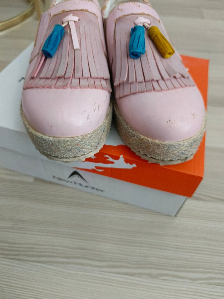 Vicco 36 no Püsküllü Pembe Dolgu Topuklu Espadril - Görsel 2