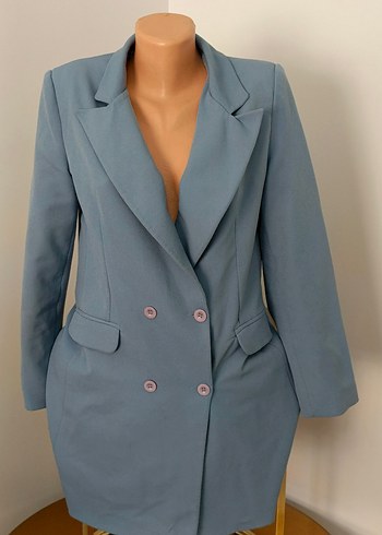 Trendyol & Milla Trendyol 38 40 beden Mavi Uzun Kesim Kadın Blazer Ceket
