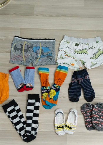 6 7 yaş Çocuklar için renkli ve desenli çorap seti - Görsel 18