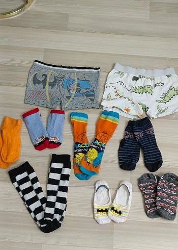 6 7 yaş Çocuklar için renkli ve desenli çorap seti - Görsel 17