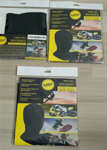 Sıfır termal Siyah ReBBeX Fonksiyonel Kar Maskesi - Görsel 5