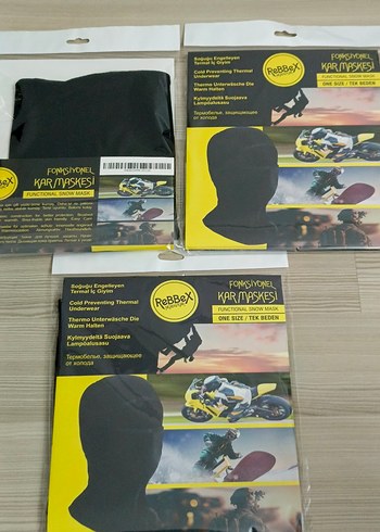 Sıfır termal Siyah ReBBeX Fonksiyonel Kar Maskesi - Görsel 9