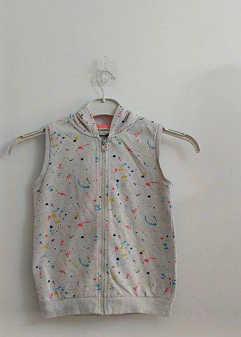 Lcw Wakiki 7 8 yaş Kız Çocuk Kapüşonlu Fermuarlı Gri Yelek - Görsel 10