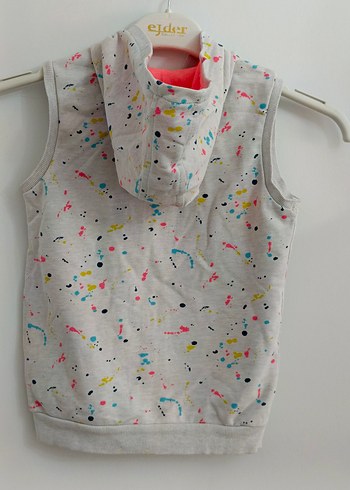 Lcw Wakiki 7 8 yaş Kız Çocuk Kapüşonlu Fermuarlı Gri Yelek - Görsel 7