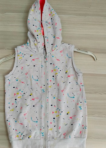 Lcw Wakiki 7 8 yaş Kız Çocuk Kapüşonlu Fermuarlı Gri Yelek - Görsel 13