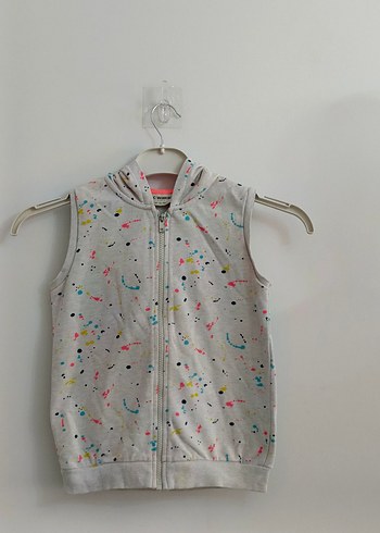 Lcw Wakiki 7 8 yaş Kız Çocuk Kapüşonlu Fermuarlı Gri Yelek - Görsel 15