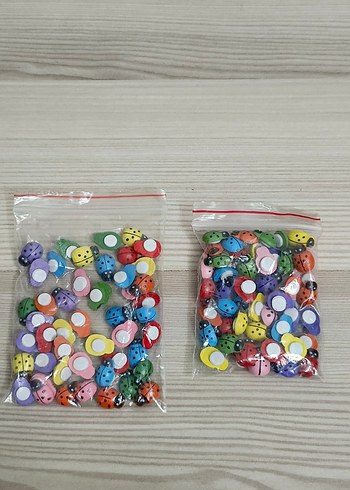 Sıfır paketli Renkli Uğur Böceği Tırnak Süsleri - Görsel 6