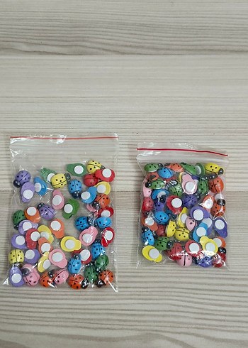 Sıfır paketli Renkli Uğur Böceği Tırnak Süsleri - Görsel 10