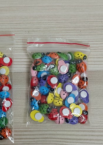 Sıfır paketli Renkli Uğur Böceği Tırnak Süsleri - Görsel 9