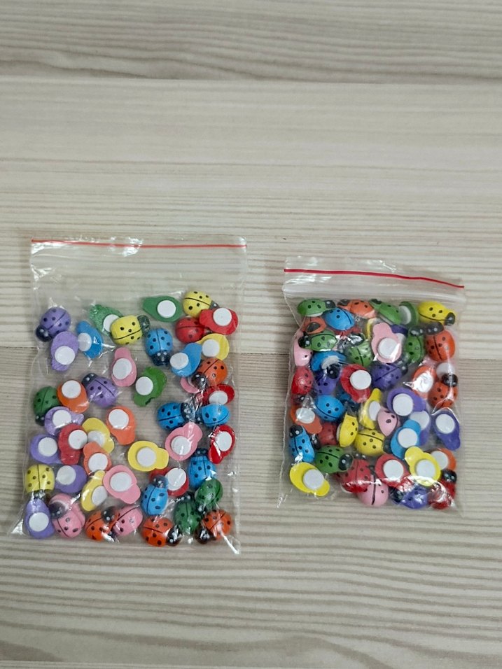 Sıfır paketli Renkli Uğur Böceği Tırnak Süsleri - Görsel 2