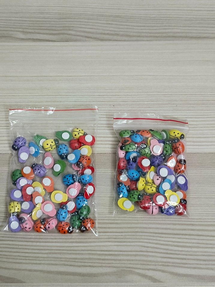 Sıfır paketli Renkli Uğur Böceği Tırnak Süsleri - Görsel 5