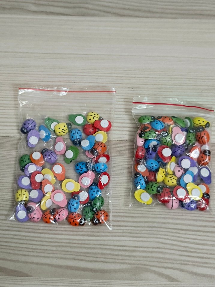 Sıfır paketli Renkli Uğur Böceği Tırnak Süsleri - Görsel 3