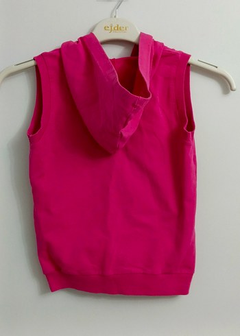 Civil 7 8 yaş Kız Çocuk Kapüşonlu Fermuarlı Pembe Yelek - Görsel 12